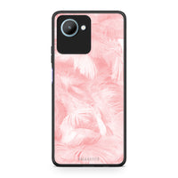 Thumbnail for Θήκη Realme C30 Boho Pink Feather από τη Smartfits με σχέδιο στο πίσω μέρος και μαύρο περίβλημα | Realme C30 Boho Pink Feather Case with Colorful Back and Black Bezels