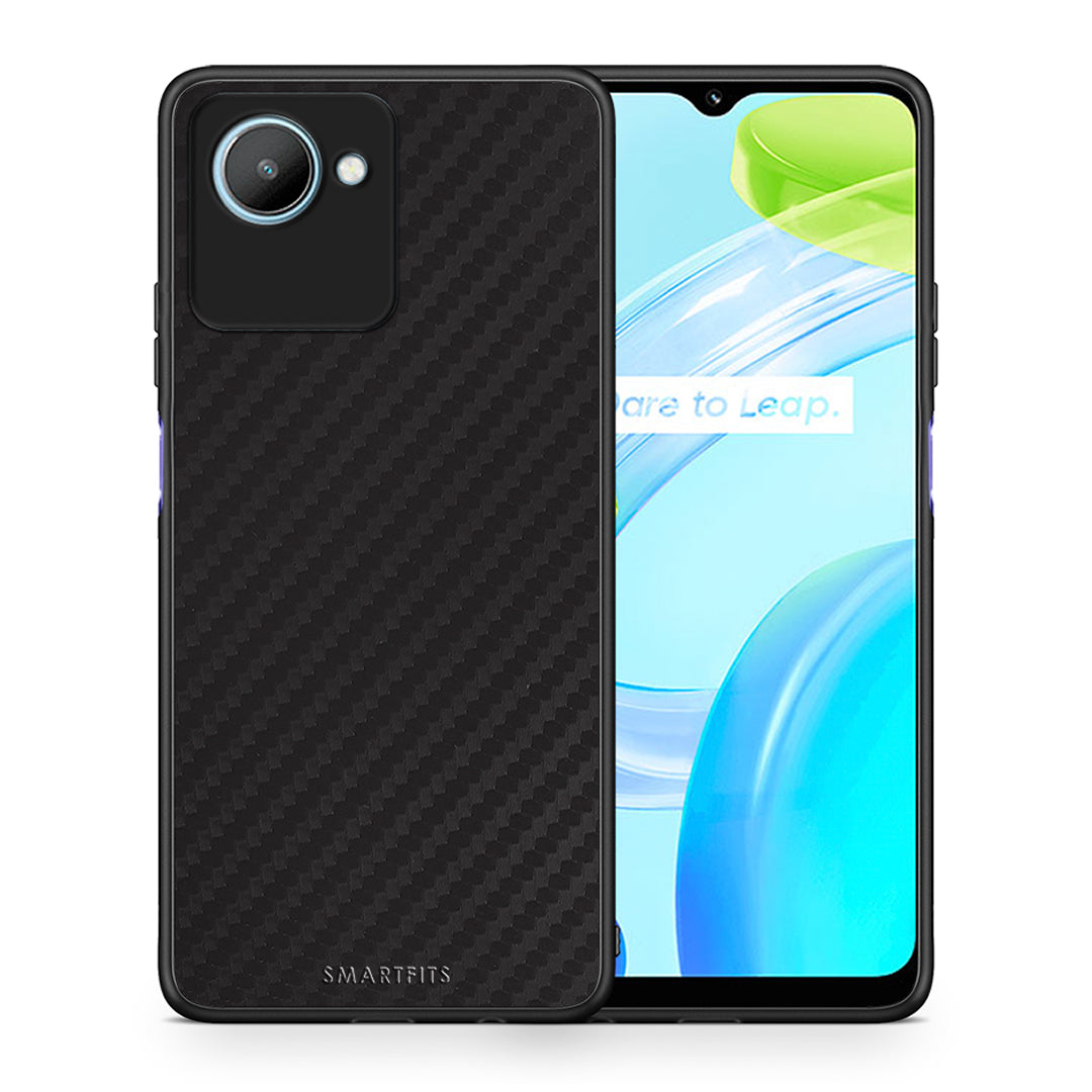 Θήκη Realme C30 Carbon Black από τη Smartfits με σχέδιο στο πίσω μέρος και μαύρο περίβλημα | Realme C30 Carbon Black Case with Colorful Back and Black Bezels