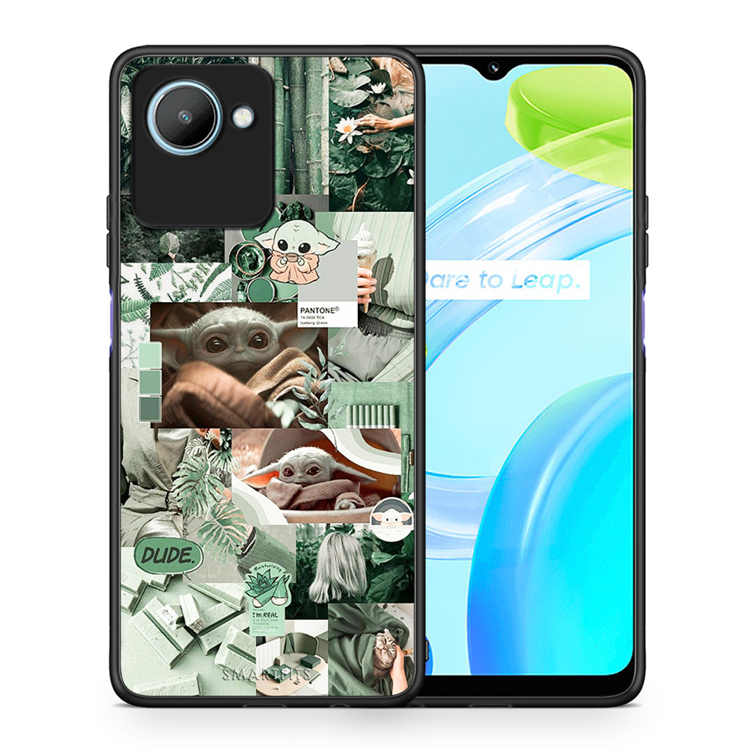 Θήκη Realme C30 Collage Dude από τη Smartfits με σχέδιο στο πίσω μέρος και μαύρο περίβλημα | Realme C30 Collage Dude Case with Colorful Back and Black Bezels