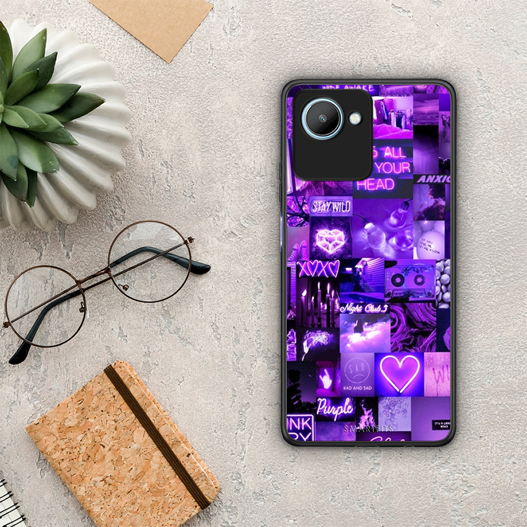 Θήκη Realme C30 Collage Stay Wild από τη Smartfits με σχέδιο στο πίσω μέρος και μαύρο περίβλημα | Realme C30 Collage Stay Wild Case with Colorful Back and Black Bezels