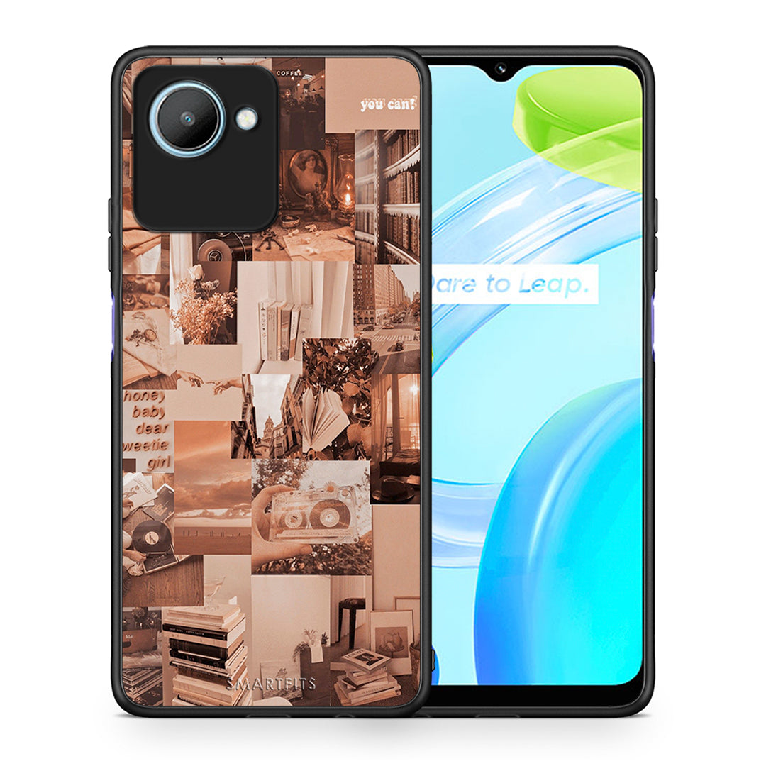 Θήκη Realme C30 Collage You Can από τη Smartfits με σχέδιο στο πίσω μέρος και μαύρο περίβλημα | Realme C30 Collage You Can Case with Colorful Back and Black Bezels