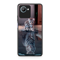 Thumbnail for Θήκη Realme C30 Cute Tiger από τη Smartfits με σχέδιο στο πίσω μέρος και μαύρο περίβλημα | Realme C30 Cute Tiger Case with Colorful Back and Black Bezels