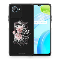 Thumbnail for Θήκη Realme C30 Flower Frame από τη Smartfits με σχέδιο στο πίσω μέρος και μαύρο περίβλημα | Realme C30 Flower Frame Case with Colorful Back and Black Bezels