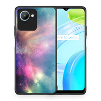 Thumbnail for Θήκη Realme C30 Galactic Rainbow από τη Smartfits με σχέδιο στο πίσω μέρος και μαύρο περίβλημα | Realme C30 Galactic Rainbow Case with Colorful Back and Black Bezels