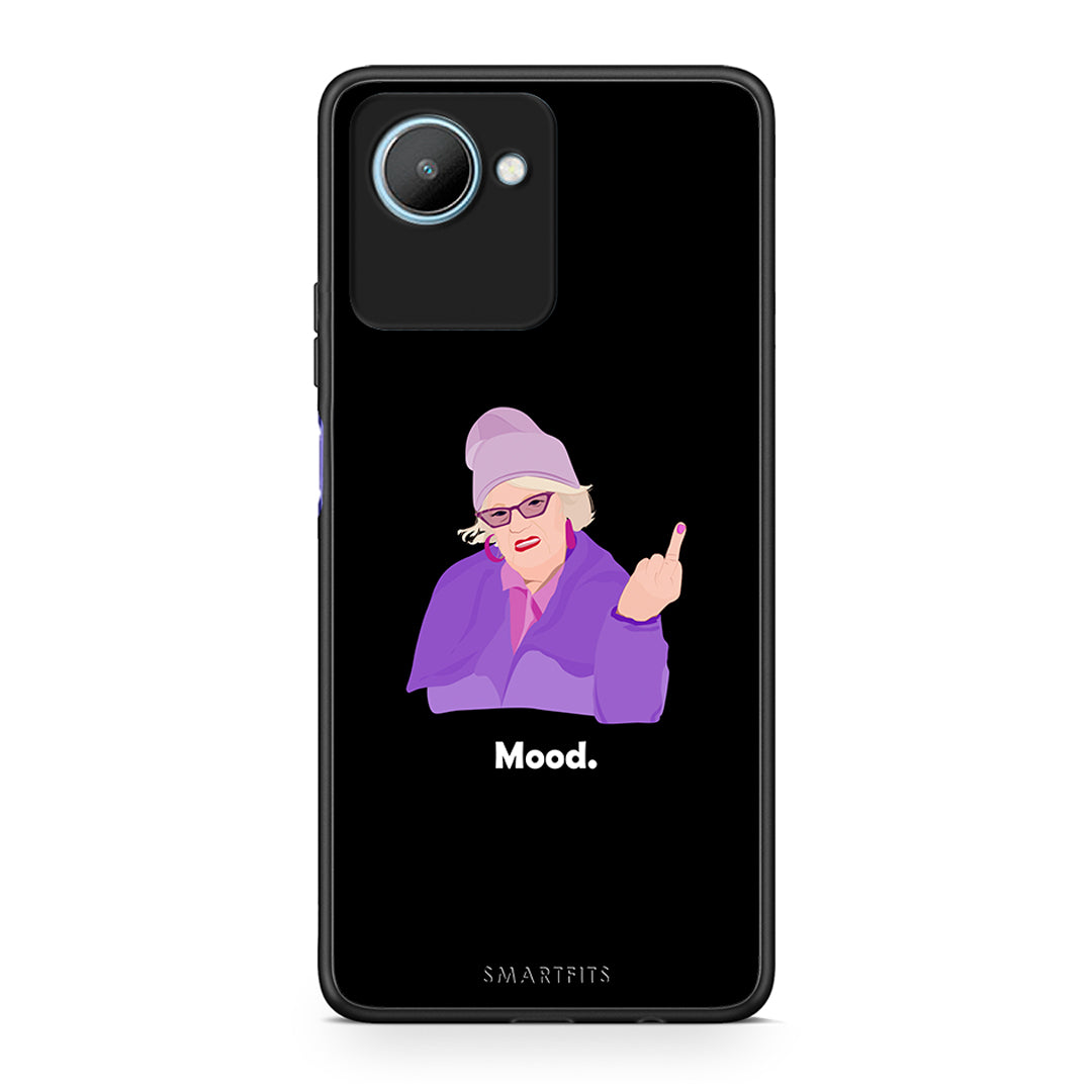 Θήκη Realme C30 Grandma Mood Black από τη Smartfits με σχέδιο στο πίσω μέρος και μαύρο περίβλημα | Realme C30 Grandma Mood Black Case with Colorful Back and Black Bezels