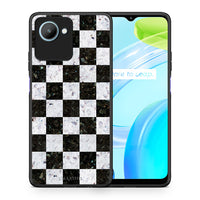 Thumbnail for Θήκη Realme C30 Marble Square Geometric από τη Smartfits με σχέδιο στο πίσω μέρος και μαύρο περίβλημα | Realme C30 Marble Square Geometric Case with Colorful Back and Black Bezels