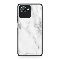 Thumbnail for Θήκη Realme C30 Marble White από τη Smartfits με σχέδιο στο πίσω μέρος και μαύρο περίβλημα | Realme C30 Marble White Case with Colorful Back and Black Bezels