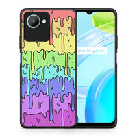 Thumbnail for Θήκη Realme C30 Melting Rainbow από τη Smartfits με σχέδιο στο πίσω μέρος και μαύρο περίβλημα | Realme C30 Melting Rainbow Case with Colorful Back and Black Bezels