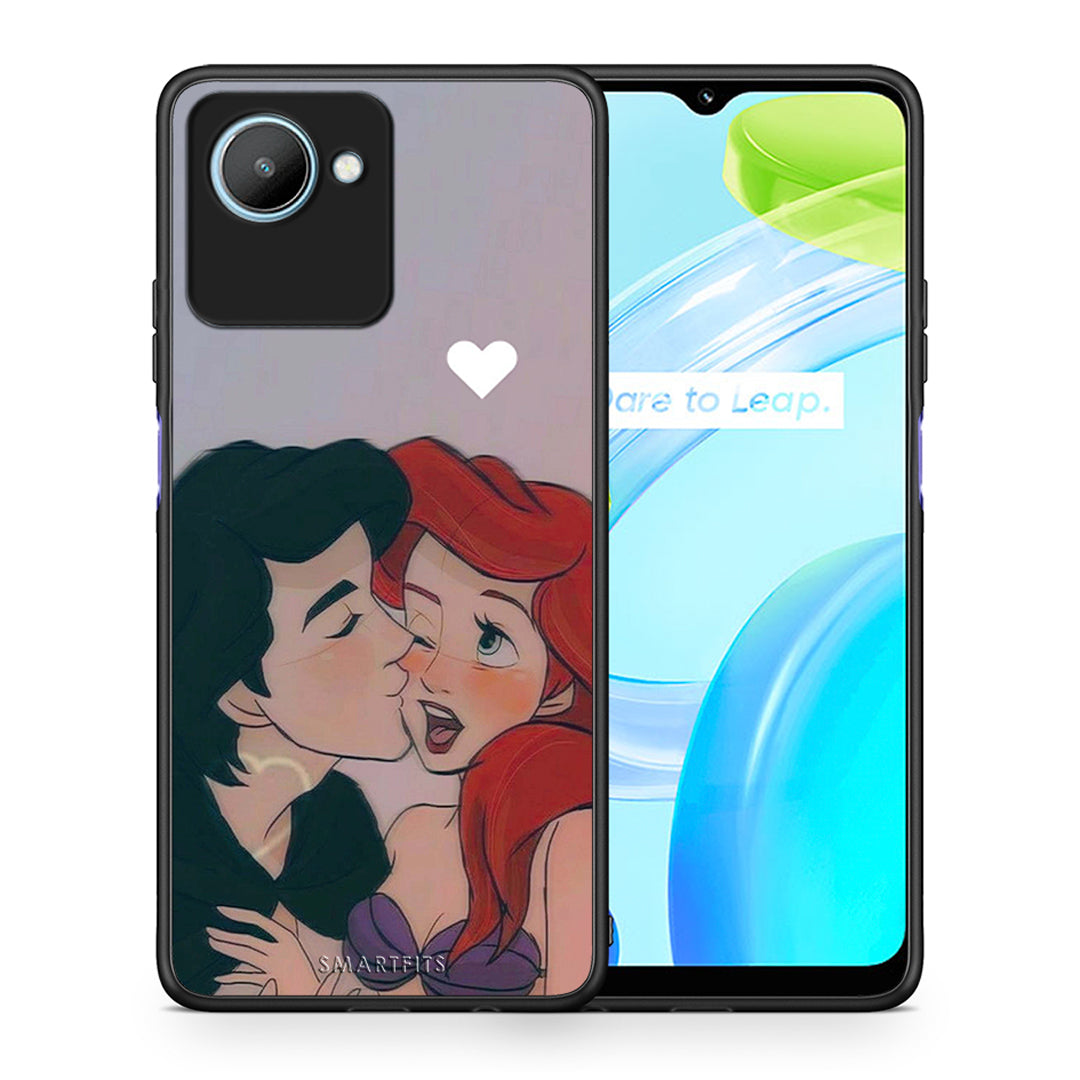 Θήκη Realme C30 Mermaid Couple από τη Smartfits με σχέδιο στο πίσω μέρος και μαύρο περίβλημα | Realme C30 Mermaid Couple Case with Colorful Back and Black Bezels