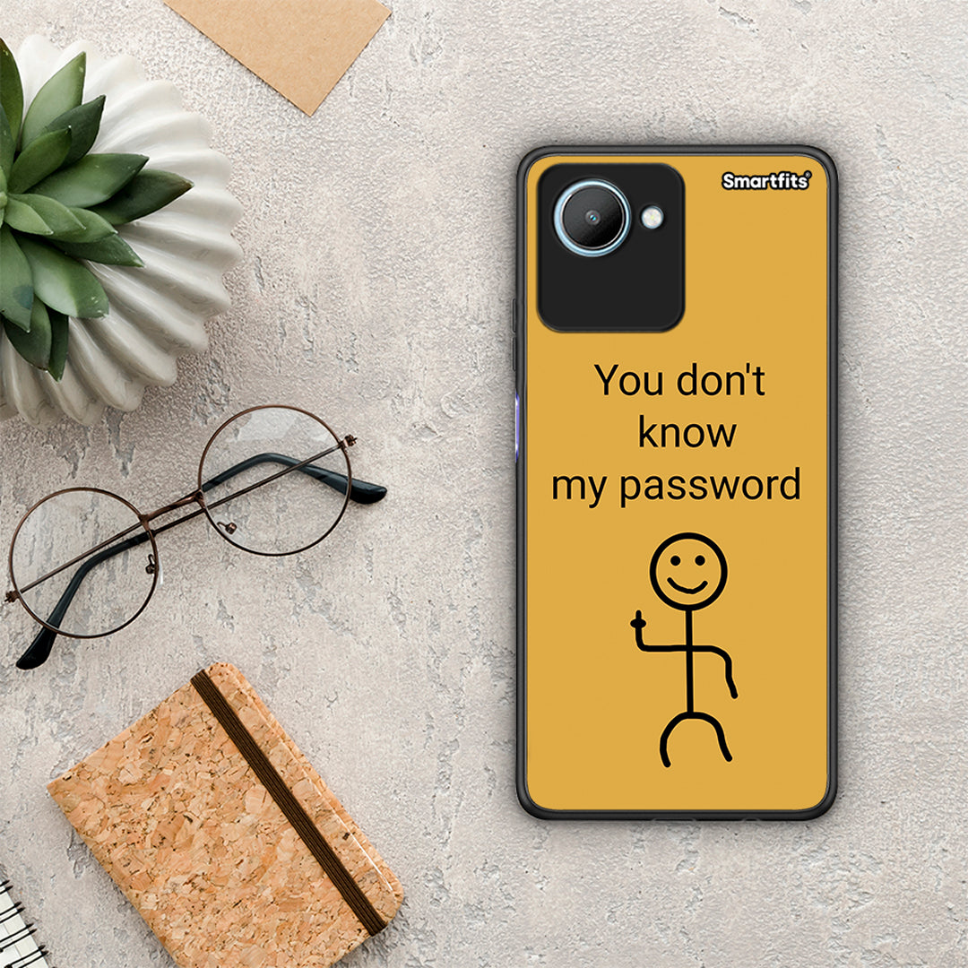 Θήκη Realme C30 My Password από τη Smartfits με σχέδιο στο πίσω μέρος και μαύρο περίβλημα | Realme C30 My Password Case with Colorful Back and Black Bezels