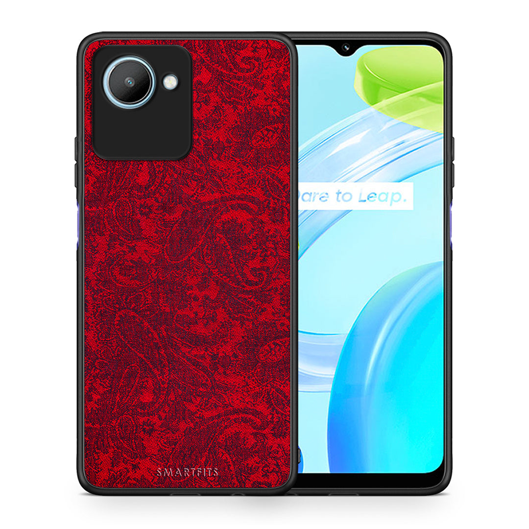 Θήκη Realme C30 Paisley Cashmere από τη Smartfits με σχέδιο στο πίσω μέρος και μαύρο περίβλημα | Realme C30 Paisley Cashmere Case with Colorful Back and Black Bezels