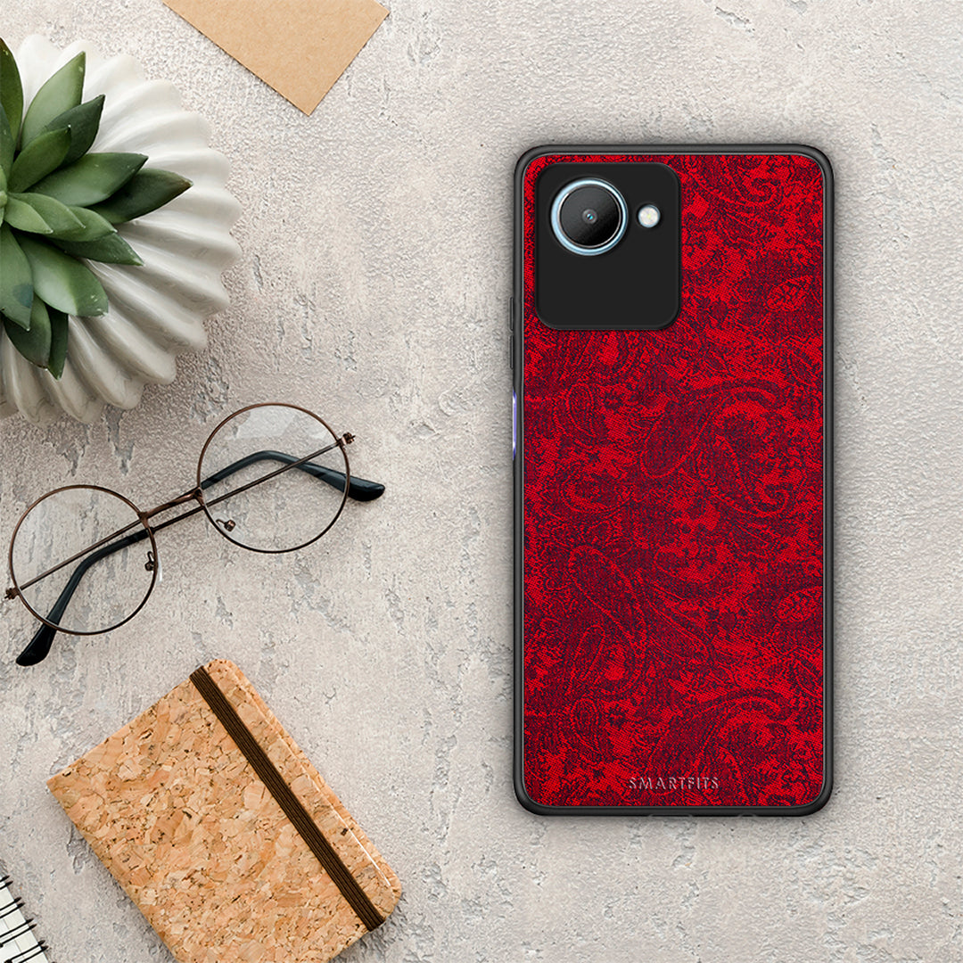 Θήκη Realme C30 Paisley Cashmere από τη Smartfits με σχέδιο στο πίσω μέρος και μαύρο περίβλημα | Realme C30 Paisley Cashmere Case with Colorful Back and Black Bezels