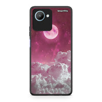 Thumbnail for Θήκη Realme C30 Pink Moon από τη Smartfits με σχέδιο στο πίσω μέρος και μαύρο περίβλημα | Realme C30 Pink Moon Case with Colorful Back and Black Bezels