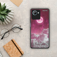 Thumbnail for Θήκη Realme C30 Pink Moon από τη Smartfits με σχέδιο στο πίσω μέρος και μαύρο περίβλημα | Realme C30 Pink Moon Case with Colorful Back and Black Bezels