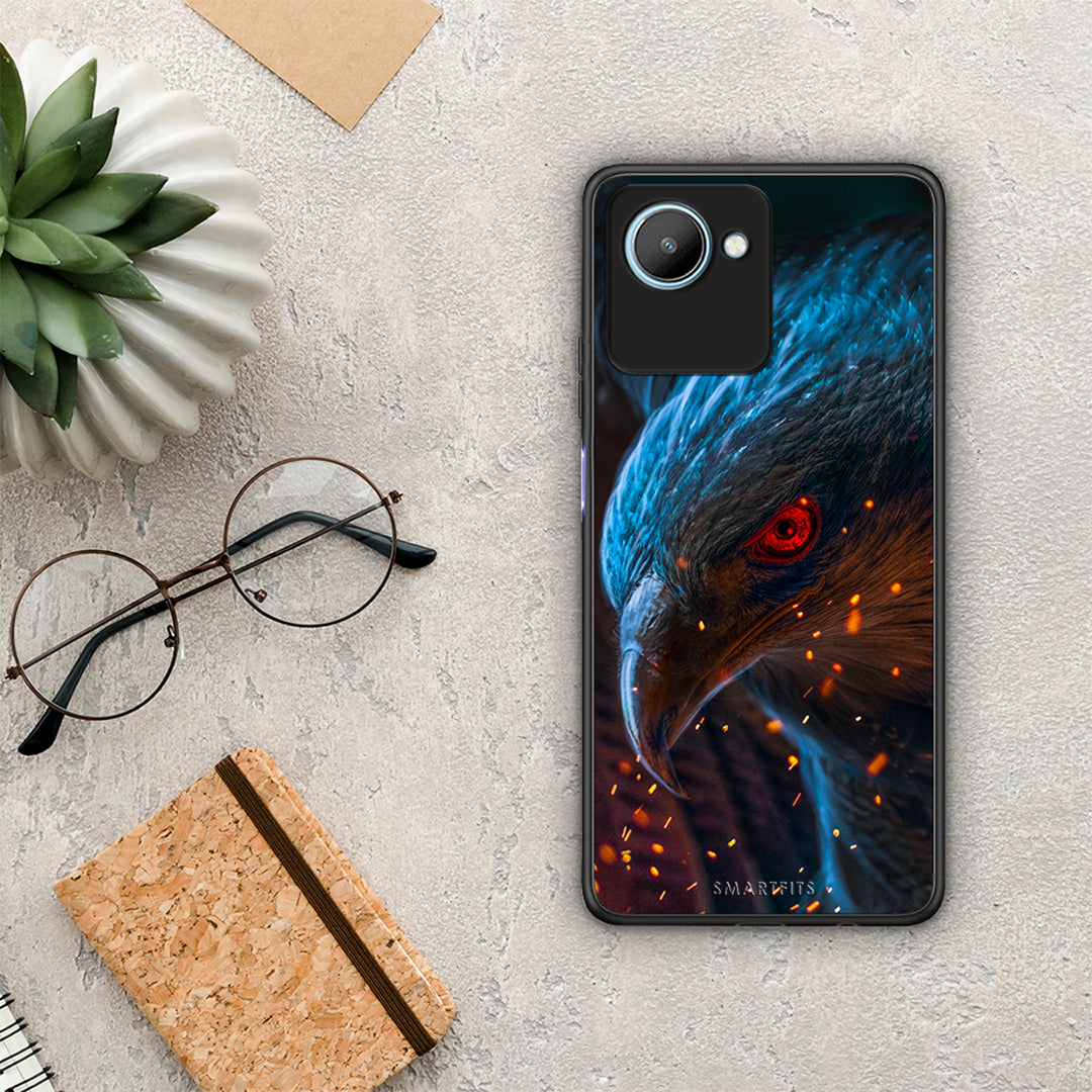 Θήκη Realme C30 PopArt Eagle από τη Smartfits με σχέδιο στο πίσω μέρος και μαύρο περίβλημα | Realme C30 PopArt Eagle Case with Colorful Back and Black Bezels