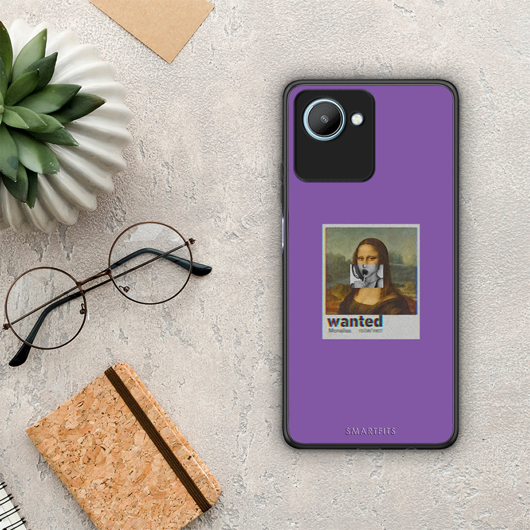 Θήκη Realme C30 Popart Monalisa από τη Smartfits με σχέδιο στο πίσω μέρος και μαύρο περίβλημα | Realme C30 Popart Monalisa Case with Colorful Back and Black Bezels