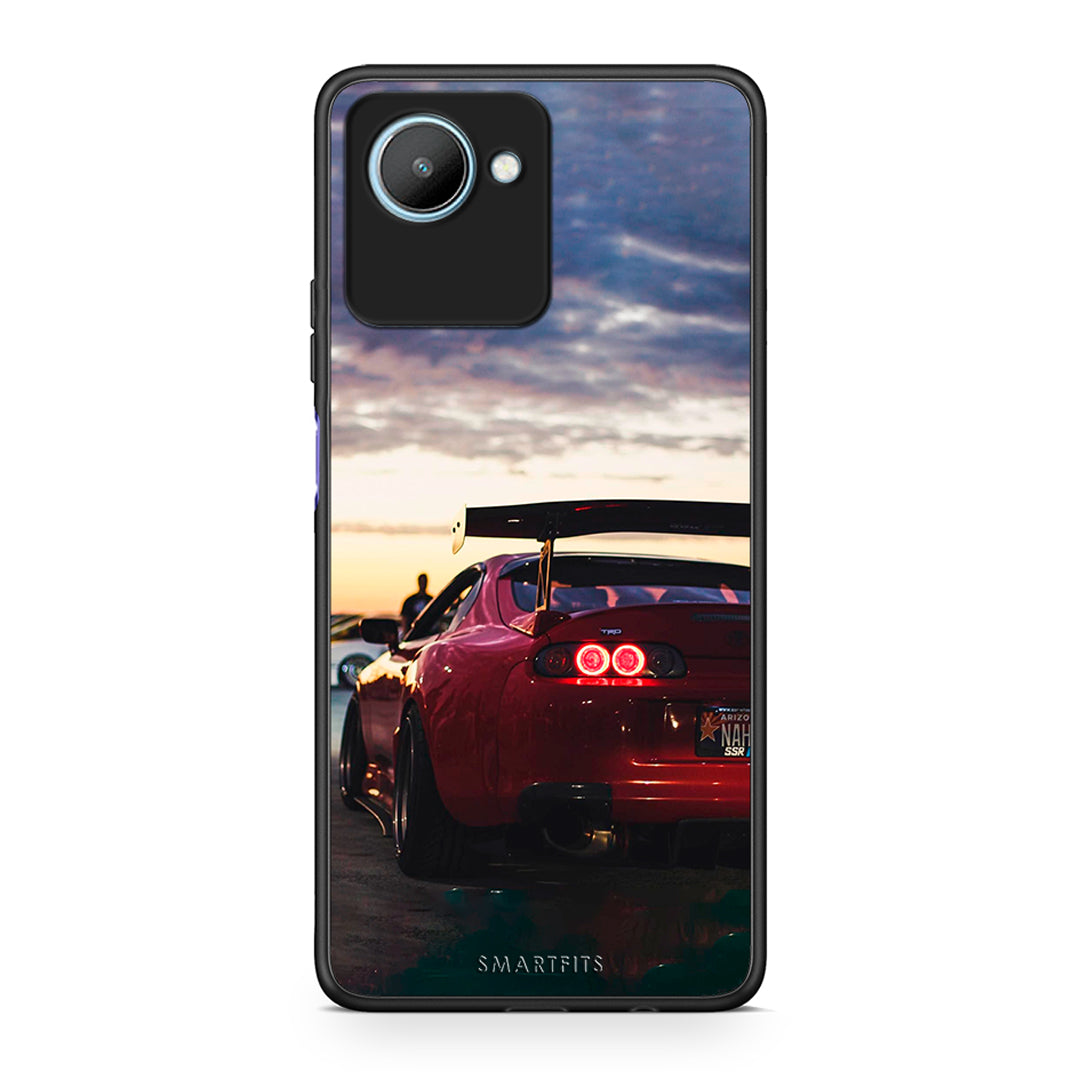 Θήκη Realme C30 Racing Supra από τη Smartfits με σχέδιο στο πίσω μέρος και μαύρο περίβλημα | Realme C30 Racing Supra Case with Colorful Back and Black Bezels