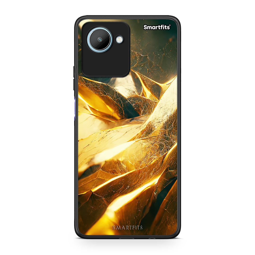 Θήκη Realme C30 Real Gold από τη Smartfits με σχέδιο στο πίσω μέρος και μαύρο περίβλημα | Realme C30 Real Gold Case with Colorful Back and Black Bezels