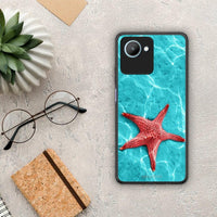 Thumbnail for Θήκη Realme C30 Red Starfish από τη Smartfits με σχέδιο στο πίσω μέρος και μαύρο περίβλημα | Realme C30 Red Starfish Case with Colorful Back and Black Bezels