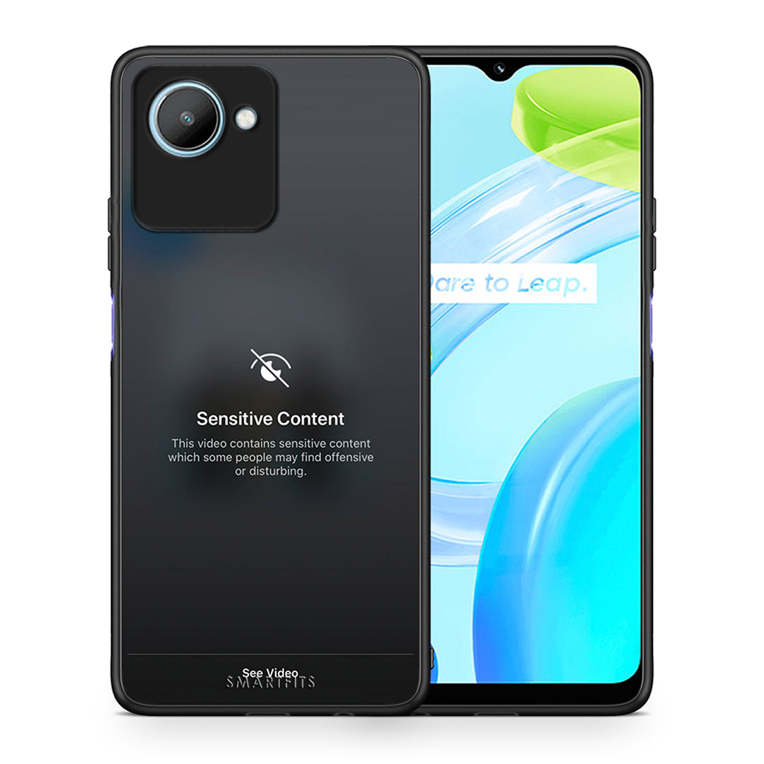 Θήκη Realme C30 Sensitive Content από τη Smartfits με σχέδιο στο πίσω μέρος και μαύρο περίβλημα | Realme C30 Sensitive Content Case with Colorful Back and Black Bezels