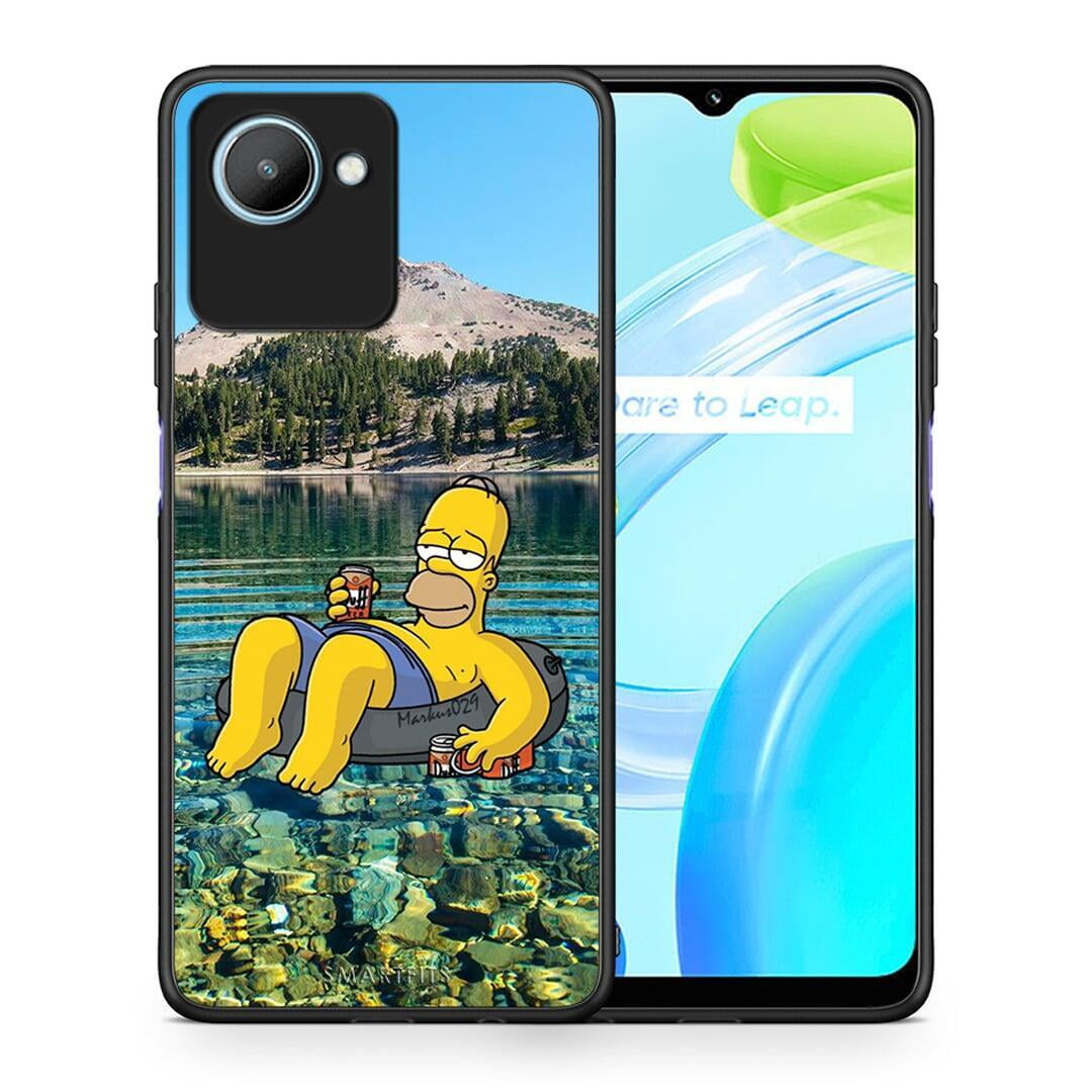 Θήκη Realme C30 Summer Happiness από τη Smartfits με σχέδιο στο πίσω μέρος και μαύρο περίβλημα | Realme C30 Summer Happiness Case with Colorful Back and Black Bezels