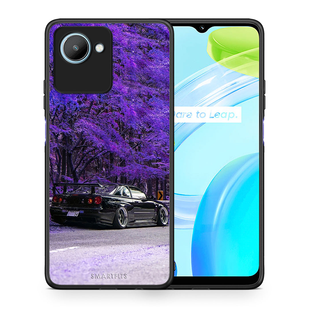 Θήκη Realme C30 Super Car από τη Smartfits με σχέδιο στο πίσω μέρος και μαύρο περίβλημα | Realme C30 Super Car Case with Colorful Back and Black Bezels