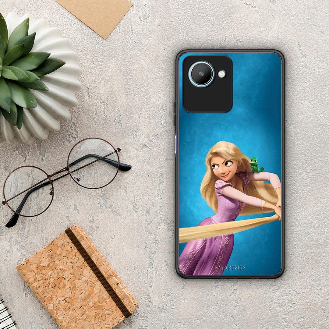 Θήκη Realme C30 Tangled 2 από τη Smartfits με σχέδιο στο πίσω μέρος και μαύρο περίβλημα | Realme C30 Tangled 2 Case with Colorful Back and Black Bezels