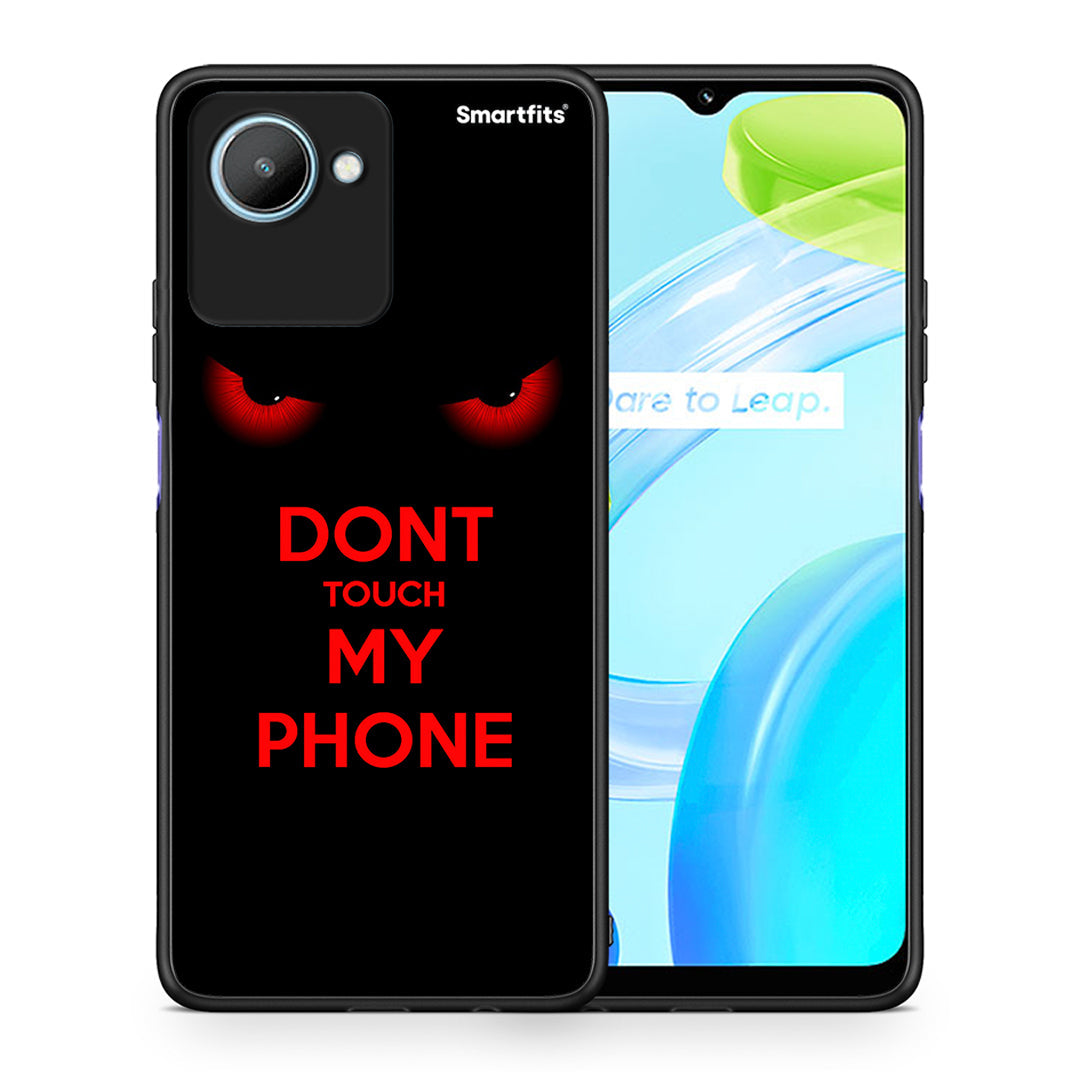 Θήκη Realme C30 Touch My Phone από τη Smartfits με σχέδιο στο πίσω μέρος και μαύρο περίβλημα | Realme C30 Touch My Phone Case with Colorful Back and Black Bezels