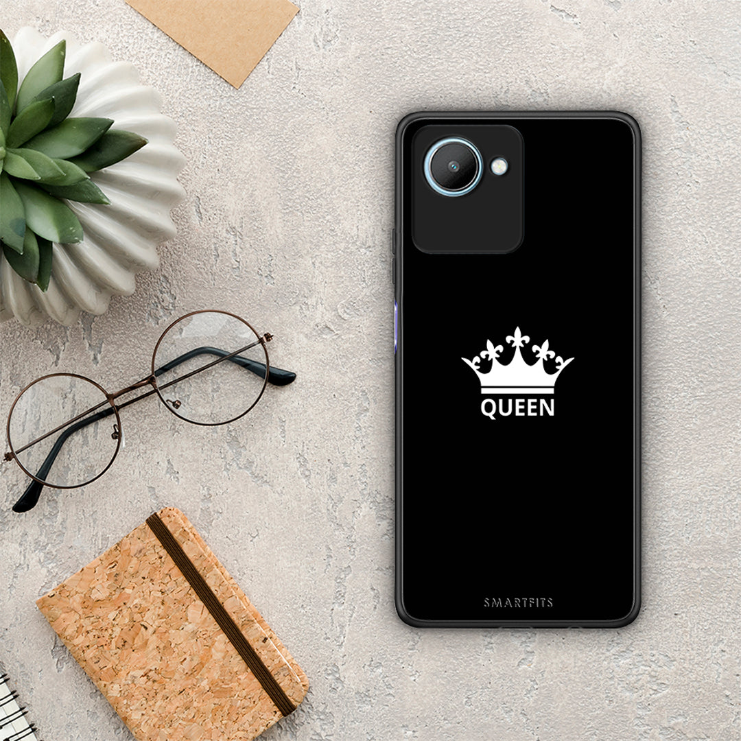 Θήκη Realme C30 Valentine Queen από τη Smartfits με σχέδιο στο πίσω μέρος και μαύρο περίβλημα | Realme C30 Valentine Queen Case with Colorful Back and Black Bezels