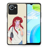 Thumbnail for Θήκη Realme C30 Walking Mermaid από τη Smartfits με σχέδιο στο πίσω μέρος και μαύρο περίβλημα | Realme C30 Walking Mermaid Case with Colorful Back and Black Bezels