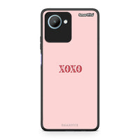 Thumbnail for Θήκη Realme C30 XOXO Love από τη Smartfits με σχέδιο στο πίσω μέρος και μαύρο περίβλημα | Realme C30 XOXO Love Case with Colorful Back and Black Bezels