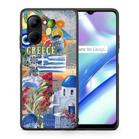 Thumbnail for Θήκη Realme C33 All Greek από τη Smartfits με σχέδιο στο πίσω μέρος και μαύρο περίβλημα | Realme C33 All Greek Case with Colorful Back and Black Bezels