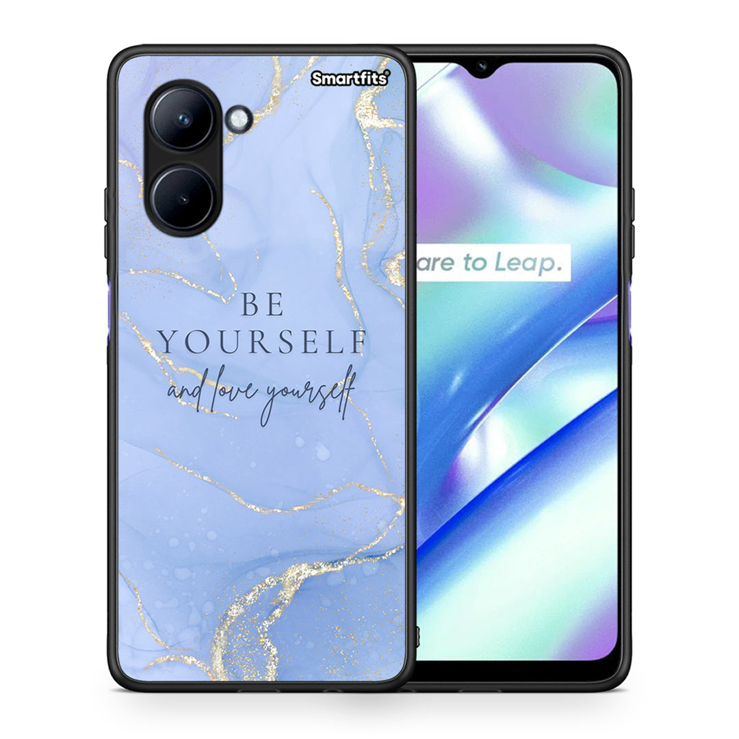 Θήκη Realme C33 Be Yourself από τη Smartfits με σχέδιο στο πίσω μέρος και μαύρο περίβλημα | Realme C33 Be Yourself Case with Colorful Back and Black Bezels