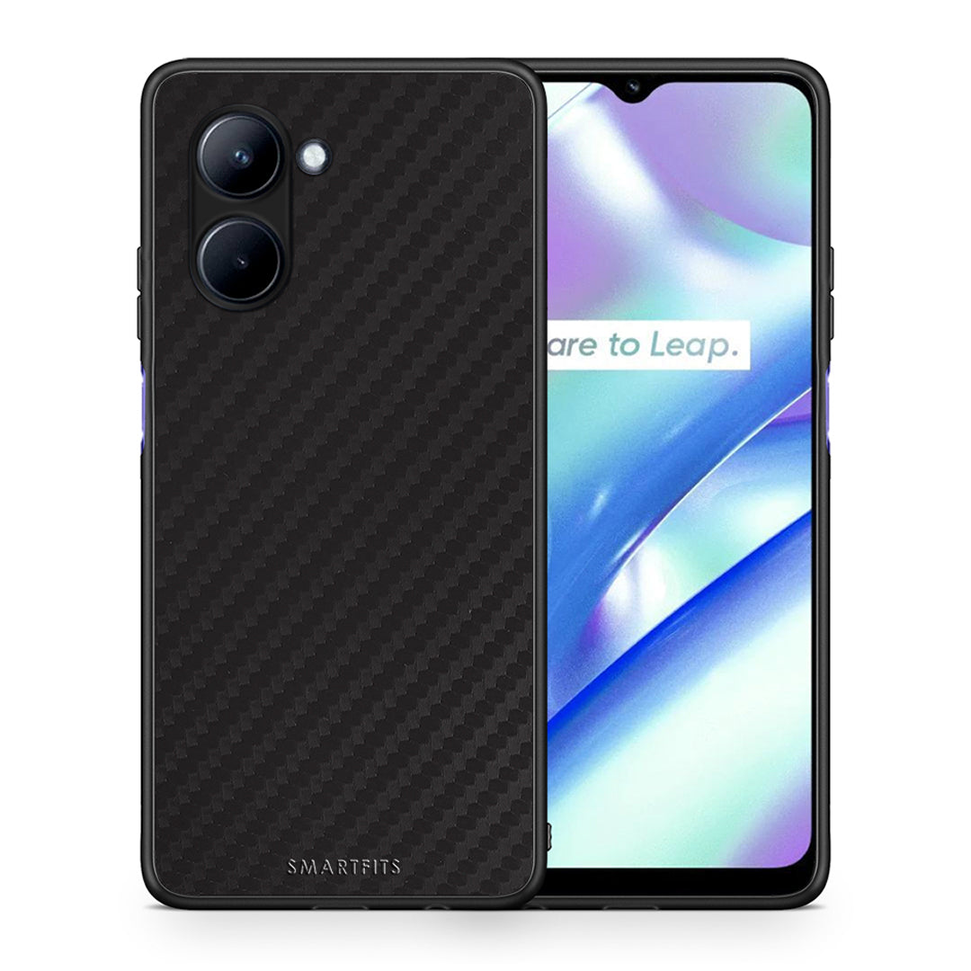 Θήκη Realme C33 Carbon Black από τη Smartfits με σχέδιο στο πίσω μέρος και μαύρο περίβλημα | Realme C33 Carbon Black Case with Colorful Back and Black Bezels