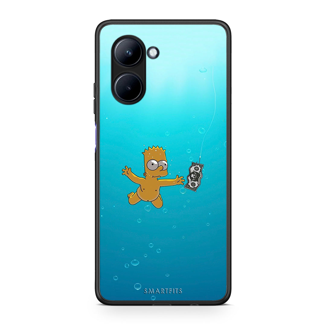 Θήκη Realme C33 Chasing Money από τη Smartfits με σχέδιο στο πίσω μέρος και μαύρο περίβλημα | Realme C33 Chasing Money Case with Colorful Back and Black Bezels