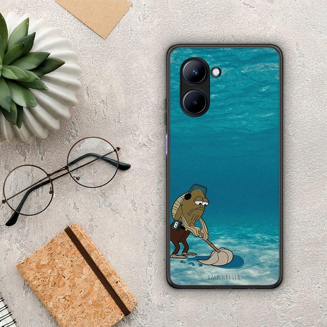 Θήκη Realme C33 Clean The Ocean από τη Smartfits με σχέδιο στο πίσω μέρος και μαύρο περίβλημα | Realme C33 Clean The Ocean Case with Colorful Back and Black Bezels