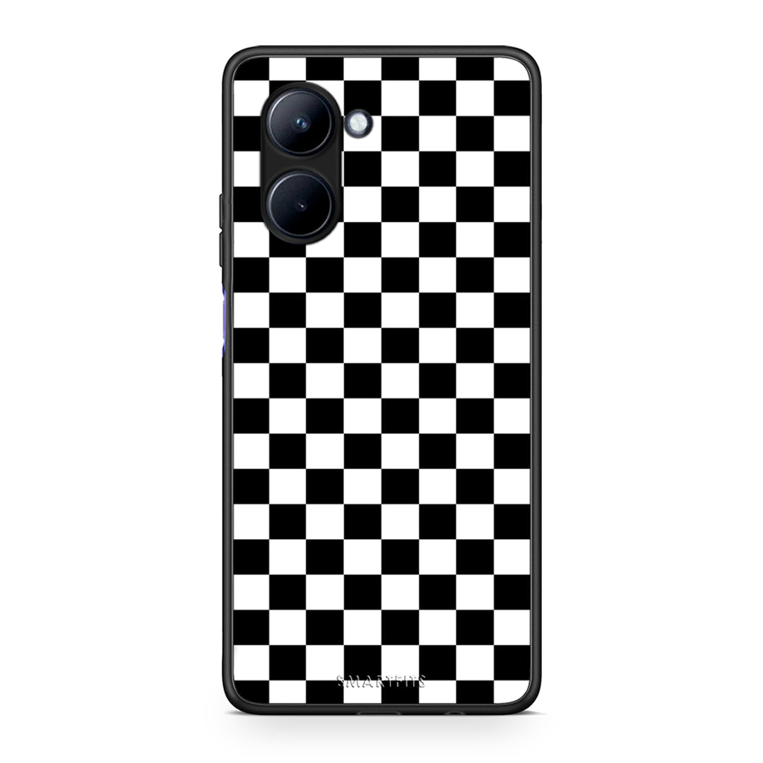 Θήκη Realme C33 Geometric Squares από τη Smartfits με σχέδιο στο πίσω μέρος και μαύρο περίβλημα | Realme C33 Geometric Squares Case with Colorful Back and Black Bezels