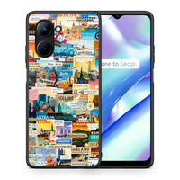 Thumbnail for Θήκη Realme C33 Live To Travel από τη Smartfits με σχέδιο στο πίσω μέρος και μαύρο περίβλημα | Realme C33 Live To Travel Case with Colorful Back and Black Bezels