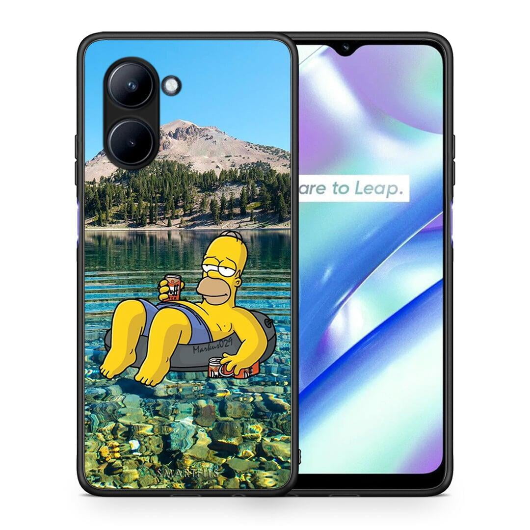 Θήκη Realme C33 Summer Happiness από τη Smartfits με σχέδιο στο πίσω μέρος και μαύρο περίβλημα | Realme C33 Summer Happiness Case with Colorful Back and Black Bezels