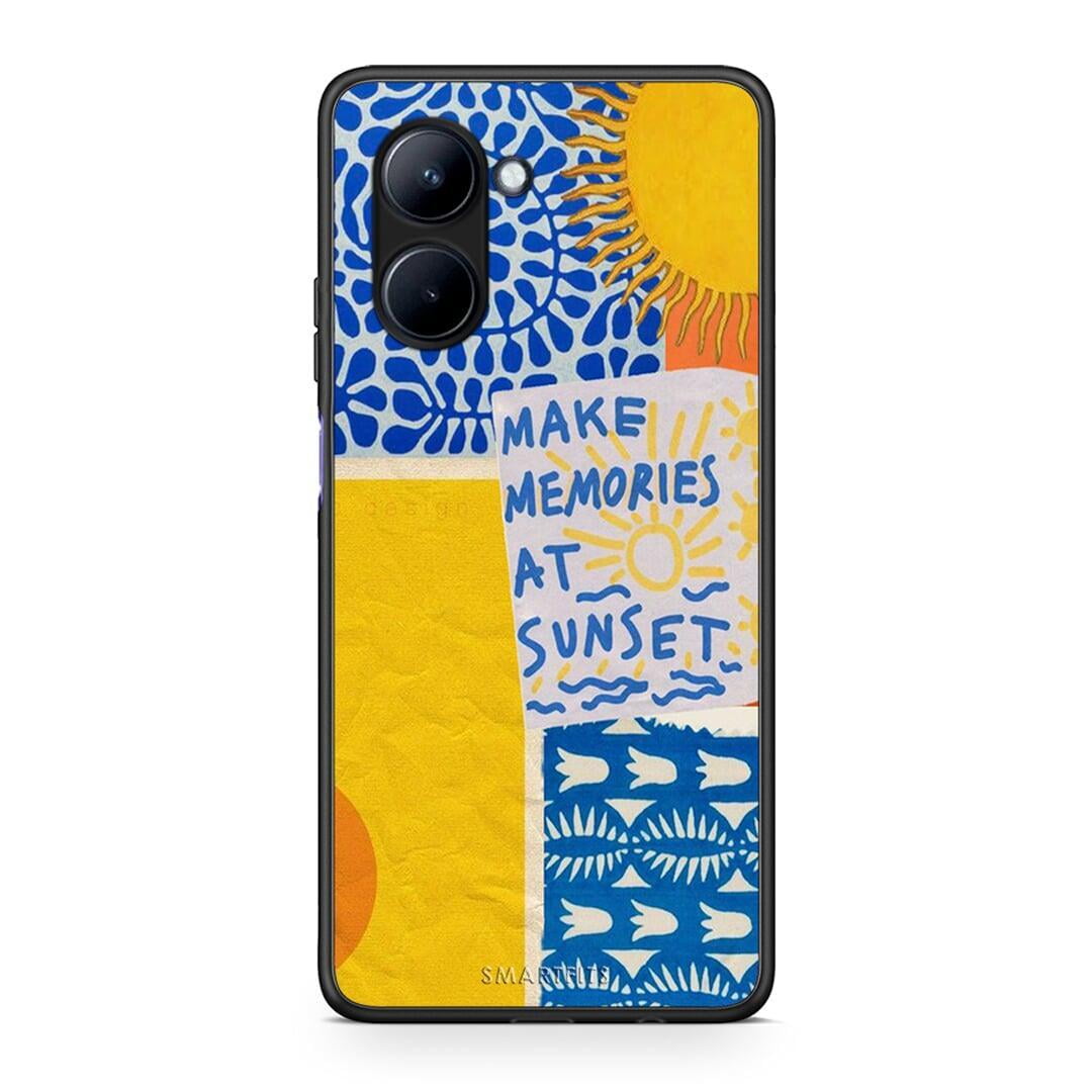 Θήκη Realme C33 Sunset Memories από τη Smartfits με σχέδιο στο πίσω μέρος και μαύρο περίβλημα | Realme C33 Sunset Memories Case with Colorful Back and Black Bezels