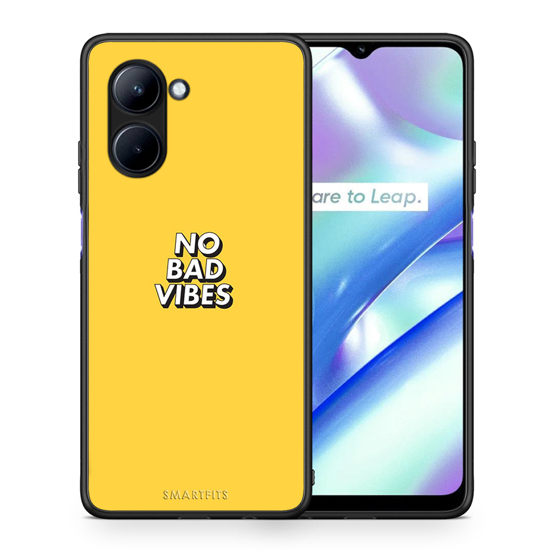 Θήκη Realme C33 Text Vibes από τη Smartfits με σχέδιο στο πίσω μέρος και μαύρο περίβλημα | Realme C33 Text Vibes Case with Colorful Back and Black Bezels