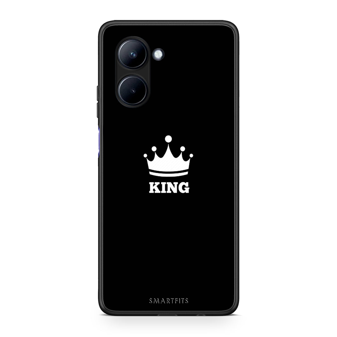 Θήκη Realme C33 Valentine King από τη Smartfits με σχέδιο στο πίσω μέρος και μαύρο περίβλημα | Realme C33 Valentine King Case with Colorful Back and Black Bezels