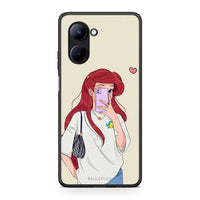 Thumbnail for Θήκη Realme C33 Walking Mermaid από τη Smartfits με σχέδιο στο πίσω μέρος και μαύρο περίβλημα | Realme C33 Walking Mermaid Case with Colorful Back and Black Bezels