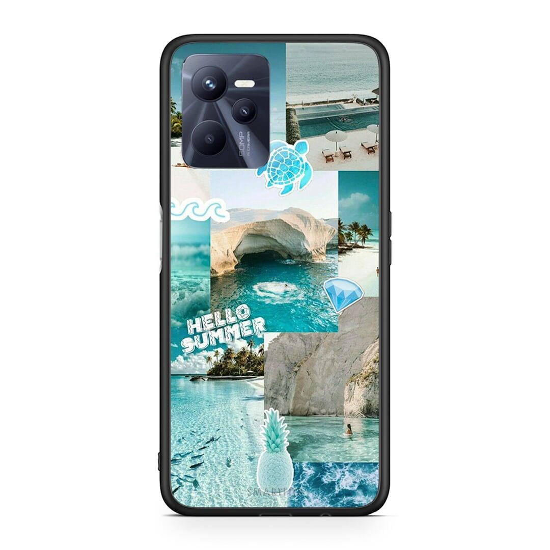 Realme C35 Aesthetic Summer Θήκη από τη Smartfits με σχέδιο στο πίσω μέρος και μαύρο περίβλημα | Smartphone case with colorful back and black bezels by Smartfits