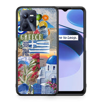 Thumbnail for Θήκη Realme C35 All Greek από τη Smartfits με σχέδιο στο πίσω μέρος και μαύρο περίβλημα | Realme C35 All Greek case with colorful back and black bezels