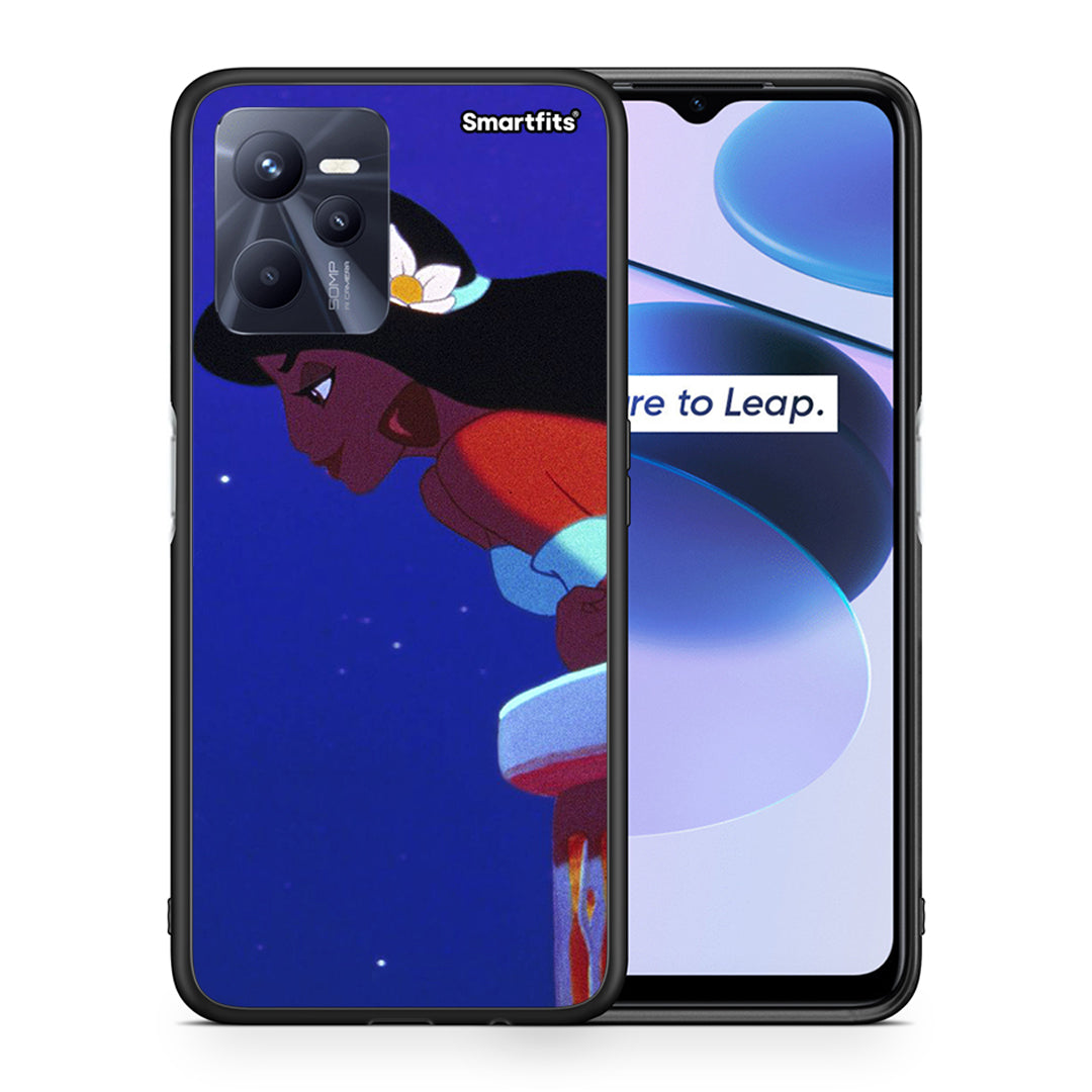 Θήκη Realme C35 Alladin And Jasmine Love 2 από τη Smartfits με σχέδιο στο πίσω μέρος και μαύρο περίβλημα | Realme C35 Alladin And Jasmine Love 2 case with colorful back and black bezels