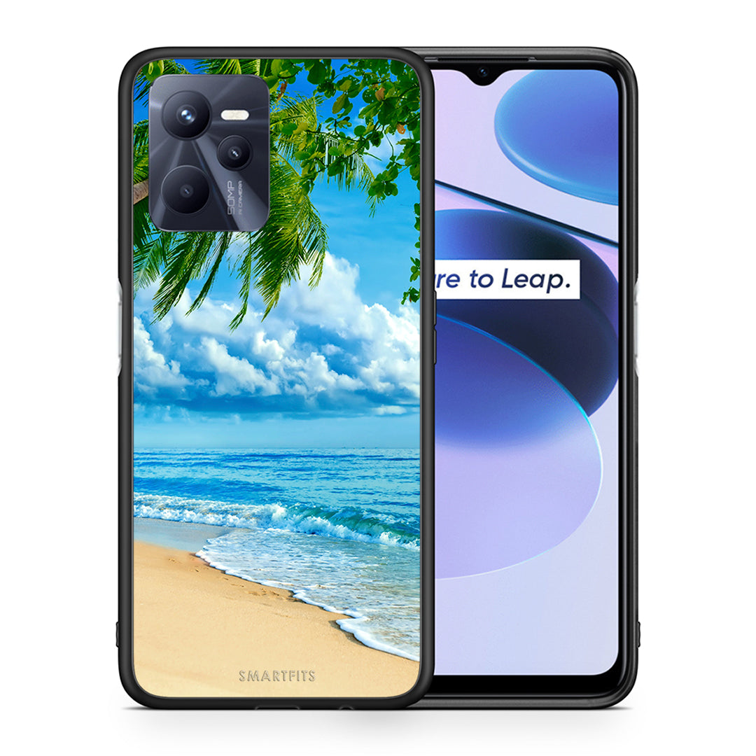 Θήκη Realme C35 Beautiful Beach από τη Smartfits με σχέδιο στο πίσω μέρος και μαύρο περίβλημα | Realme C35 Beautiful Beach case with colorful back and black bezels