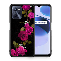 Thumbnail for Θήκη Realme C35 Red Roses Flower από τη Smartfits με σχέδιο στο πίσω μέρος και μαύρο περίβλημα | Realme C35 Red Roses Flower case with colorful back and black bezels