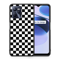 Thumbnail for Θήκη Realme C35 Squares Geometric από τη Smartfits με σχέδιο στο πίσω μέρος και μαύρο περίβλημα | Realme C35 Squares Geometric case with colorful back and black bezels