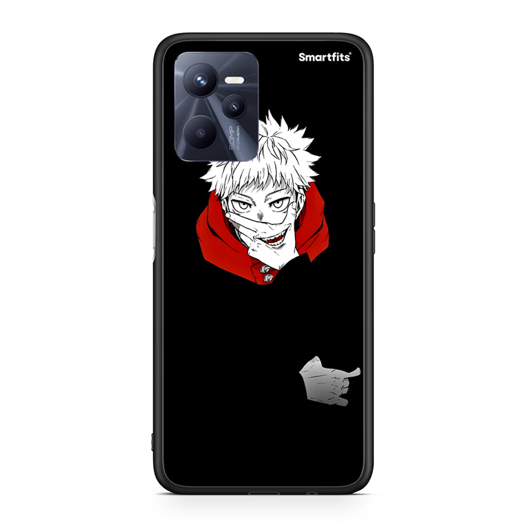 Realme C35 Itadori Anime θήκη από τη Smartfits με σχέδιο στο πίσω μέρος και μαύρο περίβλημα | Smartphone case with colorful back and black bezels by Smartfits
